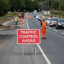 Premium Traffic Control Ahead Sign for Temporary Traffic Management - 1050mm x 750mm Quick Fit Design