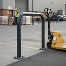 Premium Heavy Duty Perimeter Hoop Barrier 76mm Diameter, 1000mm Above Ground - Galvanised Steel for Vehicular Access Control