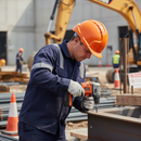 Premium Safety Helmet Mid Peak Slip Ratchet Vented - Orange