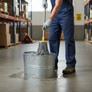 Premium Galvanised Mop Bucket with Wringer Cone for Efficient Cleaning - High-Quality Professional Grade for Industrial and Commercial Applications