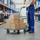 100mm Bolt Hole Swivel Castor Braked Wheel with Grey Rubber Tyre