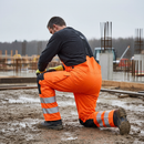 Premium High-Visibility Rain Trousers - Windproof, Waterproof with Reinforced Knees and Adjustable Braces