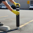 Premium Replaceable Plastic Bollard with Recycled Material - Easy Installation and Impact Absorption Features