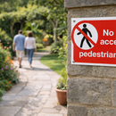 Safety Sign – No Access for Pedestrians – 1mm Rigid Plastic – Indoor/Outdoor