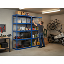 Premium Garage Shelving - 1800mm High - 200/280kg Capacity - Blue