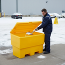 Premium 340L Grit Bin - Heavy Duty UV-Stabilised Plastic for Large Car Parks and Distribution Yards
