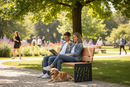 Premium Contemporary 1.8m Seat Bench with Unique Slat Design for Green Spaces - High-Quality Professional Grade for Industrial and Commercial Appli...