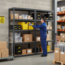 Premium Garage Shelving - 1800mm High - 200/280kg Load Capacity - Grey