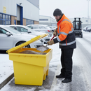 Premium 100L Grit Bin - Durable, Stackable, Yellow with Forklift Slots for Easy Transport