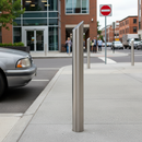 Premium Heavy Duty Stainless Steel Bollard - 1000mm Height, 2mm Thickness, Aesthetic Design for Security and Protection