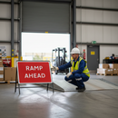 Premium Ramp Ahead Road Sign 1050x750mm - Engineer Grade Retroreflective for Safety