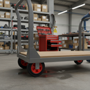 160mm Diameter Heavy Duty Rubber Wheel with Roller Bearing