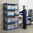 Heavy Duty Shelving Unit with 10 Plastic Storage Boxes - 1800mm High