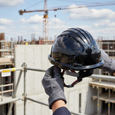 Premium Lightweight Safety Helmet with Micro Peak and Vented Design for Height Work