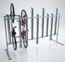 Vertical Cycle Rack – 20 Spaces, Galvanised Steel, Wall or Stand-Alone (view 2)