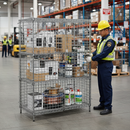 Heavy Duty Secure Storage Unit with Open-Wire Design