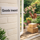 Goods Inward Sign – 1mm Rigid Plastic – Indoor & Outdoor Use