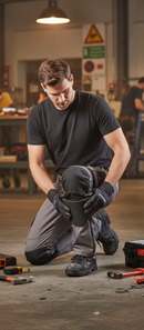 Premium Lightweight Work Trousers with Durable Kneepad Pockets for Trades and Mechanics