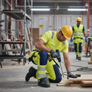 Premium Hi-Vis Yellow/Navy Blue Softshell Trousers with Holster Pockets and CORDURA® Reinforcement for Harsh Weather Protection