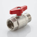 3/8in BSP Male x Female Brass Ball Valve, 32 Bar, 41mm (view 2)