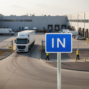 Premium Post Mounted Directional Sign for Multiple Entrances - Durable Reflective Road Sign 600mm x 450mm