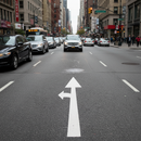Professional Thermoplastic Left Split Arrow Road Marking - Preformed for Easy Application in Car Parks