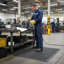 Premium Anti-Fatigue Matting 18mm Thick with Directional Drainage Grooves - 900x1500mm for Comfort and Safety