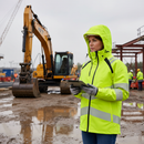 Premium Women's Hi-Vis Waterproof Shell Jacket - Yellow, Breathable, Windproof with Adjustable Hood