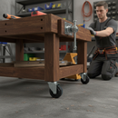 125mm Heavy Duty Swivel Plate Castor with Blue Elastic Wheel