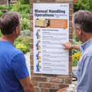 Manual Handling Regulations Poster – 400mm x 600mm – Rigid Plastic – Indoor/Outdoor Use