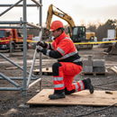 Premium Hi-Vis Waterproof Winter Trousers with Openable Snow Locks and Knee Pad Pockets for Enhanced Visibility and Comfort