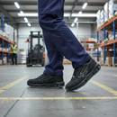 Premium Lightweight Safety Trainer Shoe with Water-Resistant Nubuck Leather for Comfort and Support in Industrial Settings
