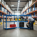 Premium Half Height Shelving Units - 1065mm High - 200/280kg Capacity - Blue