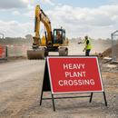 Premium Heavy Duty Plant Crossing Road Sign - 1050x750mm with Engineer Grade Retroreflective Face