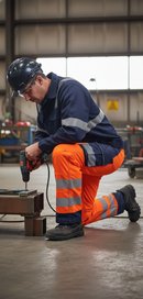 Premium Hi-Vis Safety Combat Trousers with Multi-Pocket Design and Reinforced Seams for Enhanced Durability and Protection