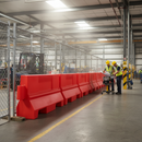 Premium Slimline Water-Filled Barrier with Optional Mesh Top for Enhanced Height and Durability in Outdoor Use
