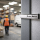 Do Not Disturb Door Slider Signs – 300mm x 40mm – Anodised Aluminium – Professional Privacy Management