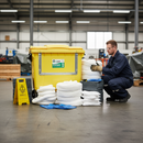 Premium Eco Sustainable Oil Only Spill Kit 4 Wheeled Drop Front Bin - 1000L