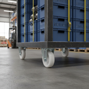 160mm Heavy Duty Fixed Plate Castor Nylon Wheel with Roller Bearing