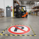 Premium 430mm No Parking Floor Sign - Slip-Resistant Vinyl for Workplace Safety Messaging