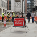 Premium Roll Up Pedestrians Use Other Footpath Sign - Compact Design for Easy Transport and Compliance with Regulations