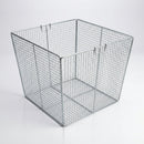Square Wire Basket Litter Bin – 350 Litre, Galvanised Steel (view 2)