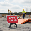 Premium No Ramp Ahead Traffic Sign 1050x750mm with Reflective Face for Safety and Visibility