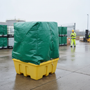 Premium Flexible Raincover for IBC Spill Pallet with Removable Deck