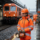 Premium Ladies Waterproof Hi-Vis Shell Jacket with Breathable Design and Adjustable Hood for Outdoor Protection