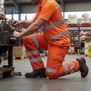 Premium Electric Arc Flash & Fire Retardant Antistatic Hi Vis Orange Combat Trousers with Storage Pockets
