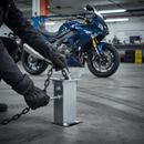 Premium Heavy Duty Motorcycle Locking Loop for Secure Outdoor Parking - Galvanised Steel with Minimal Trip Hazard