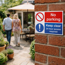 No Parking Safety Signs – 1mm Rigid Plastic – Indoor/Outdoor Use