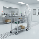 80mm Heavy Duty Swivel Bolt Hole Castor with Anti-Static Grey Non-Marking Tyre