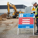 Premium Customizable Dry Wipe Information Board 750x750mm for Roadworks with Multiple Job Details
